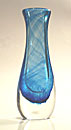 Picture of an Bud Vase, glass flattened eliptical